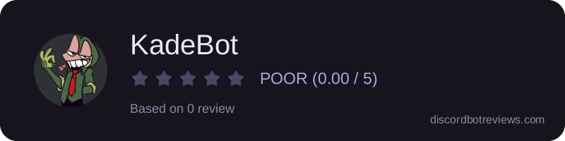 Rating widget preview for KadeBot