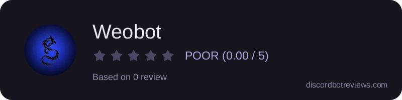 Rating widget preview for Weobot