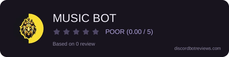 Rating widget preview for MUSIC BOT