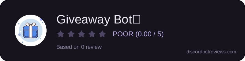 Rating widget preview for Giveaway Bot🎉