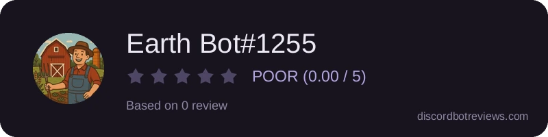 Rating widget preview for Earth Bot#1255