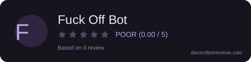 Rating widget preview for Fuck Off Bot