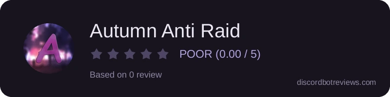 Rating widget preview for Autumn Anti Raid