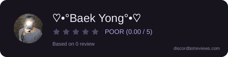 Rating widget preview for ♡•°Baek Yong°•♡
