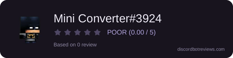 Rating widget preview for Mini Converter#3924
