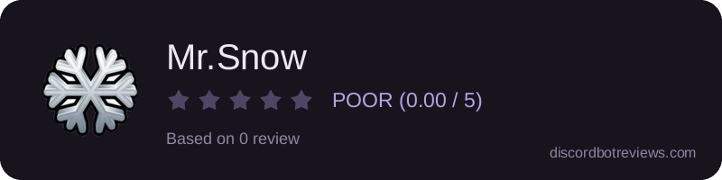 Rating widget preview for Mr.Snow 