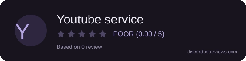 Rating widget preview for Youtube service