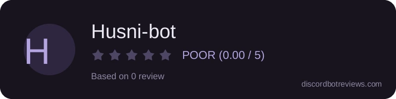 Rating widget preview for Husni-bot