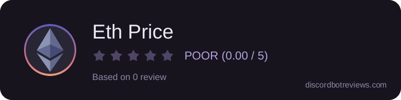 Rating widget preview for Eth Price