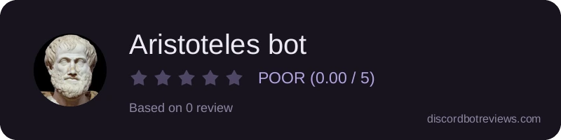 Rating widget preview for Aristoteles bot