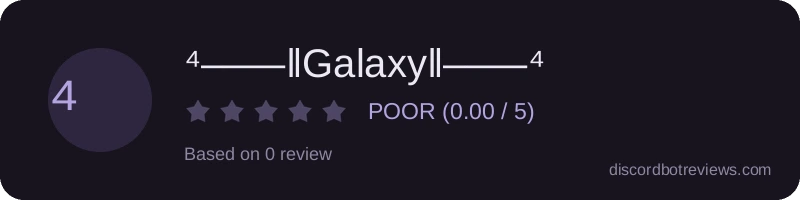Rating banner for ⁴–—–‖Galaxy‖–—–⁴