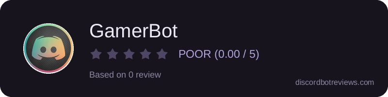 Rating widget preview for GamerBot