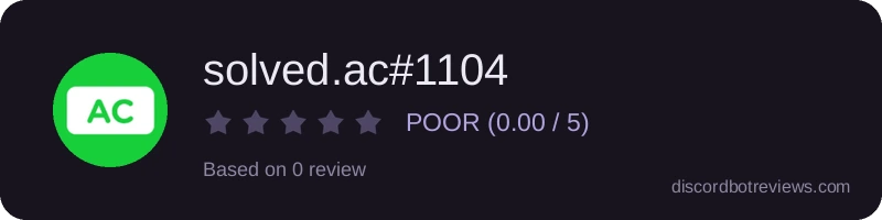 Rating widget preview for solved.ac#1104