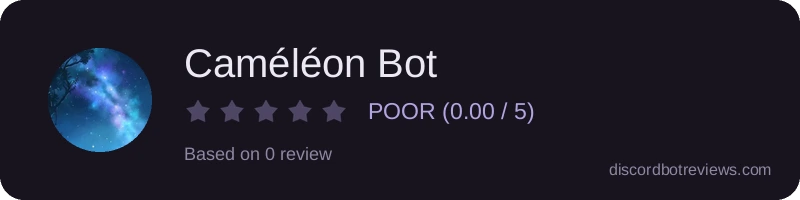 Rating widget preview for Caméléon Bot