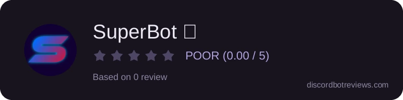 Rating widget preview for SuperBot ✨