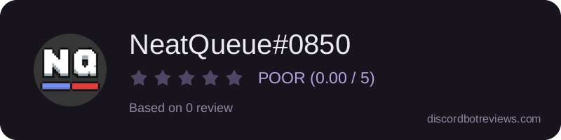Rating widget preview for NeatQueue#0850