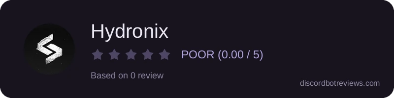 Rating banner for Hydronix