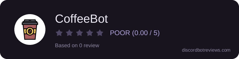 Rating widget preview for CoffeeBot