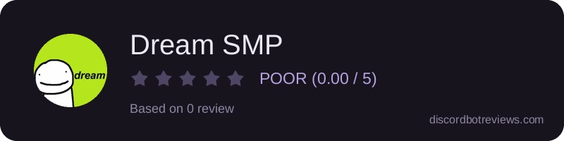 Rating widget preview for Dream SMP