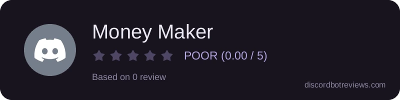 Rating widget preview for Money Maker
