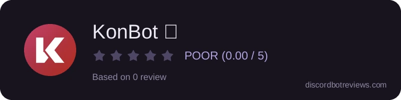 Rating widget preview for KonBot ✨