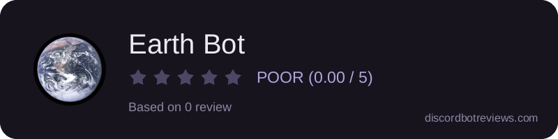 Rating banner for Earth Bot