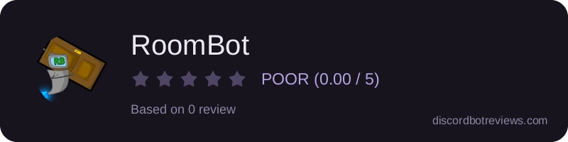 Rating widget preview for RoomBot