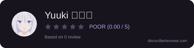 Rating widget preview for Yuuki ゆうき