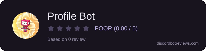Rating widget preview for Profile Bot