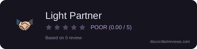 Rating widget preview for Light Partner