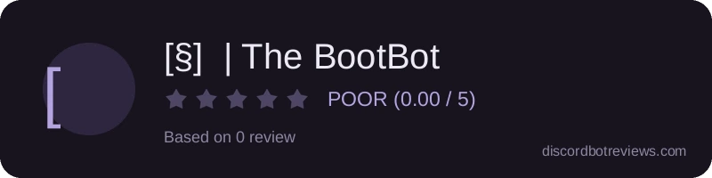 Rating widget preview for [§]  | The BootBot