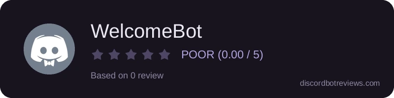 Rating widget preview for WelcomeBot