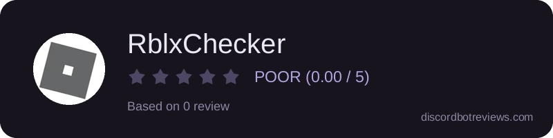 Rating widget preview for RblxChecker