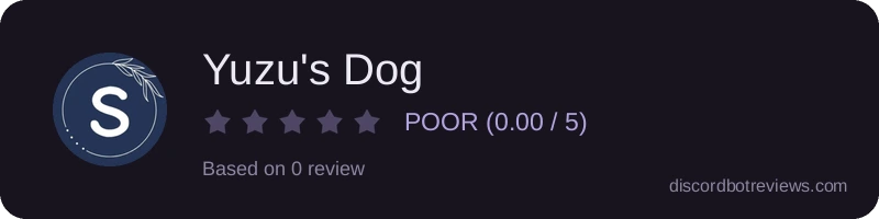 Rating widget preview for Yuzu's Dog