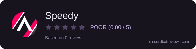 Rating widget preview for Speedy