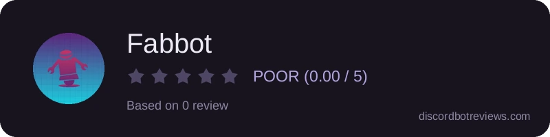 Rating widget preview for Fabbot