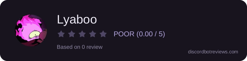 Rating widget preview for Lyaboo