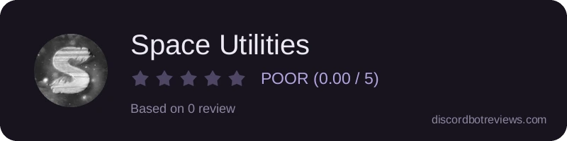 Rating widget preview for Space Utilities