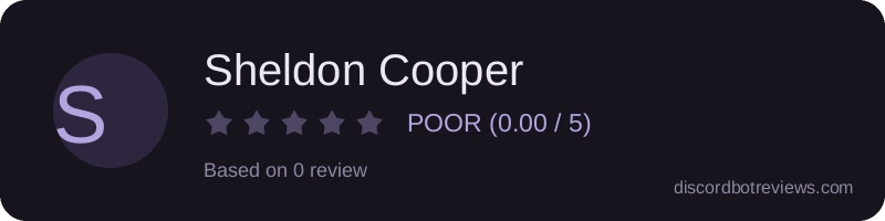 Rating widget preview for Sheldon Cooper