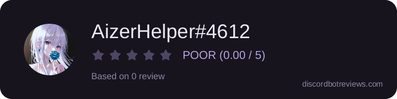 Rating widget preview for AizerHelper#4612