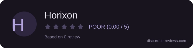 Rating widget preview for Horixon