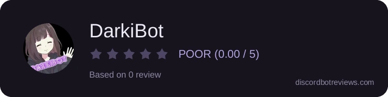 Rating widget preview for DarkiBot