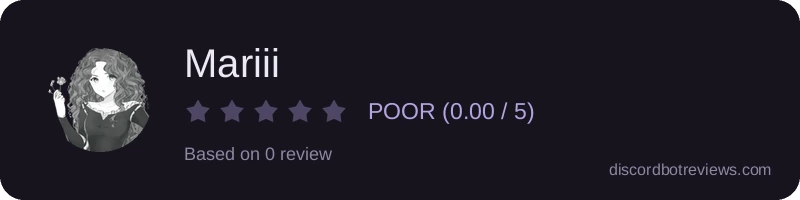 Rating widget preview for Mariii