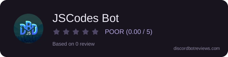 Rating banner for JSCodes Bot