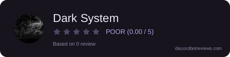 Rating widget preview for Dark System
