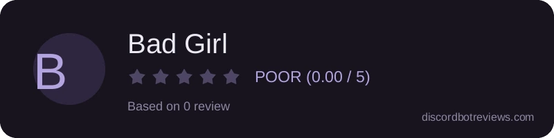 Rating widget preview for Bad Girl