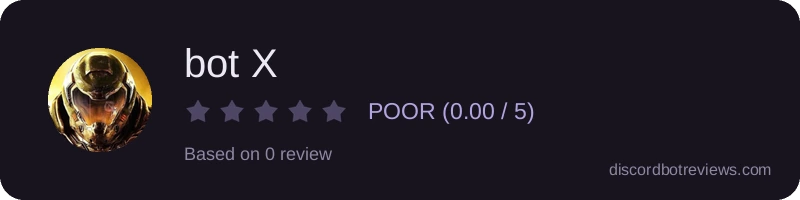 Rating widget preview for bot X