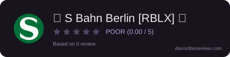 Rating widget preview for 《 S Bahn Berlin [RBLX] 》