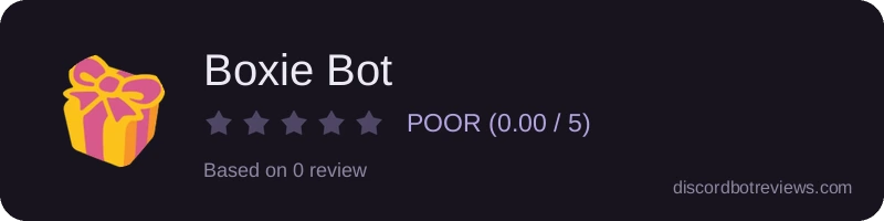 Rating widget preview for Boxie Bot