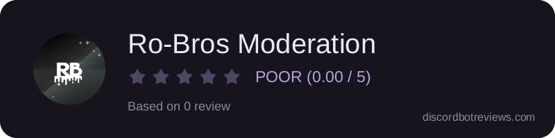 Rating widget preview for Ro-Bros Moderation